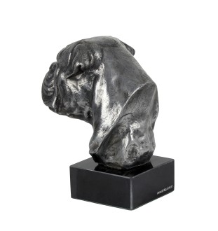 Bullmastiff figurki srebrne na kamieniu Art-Dog